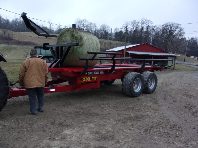 Cloverdale Mega Bale Carrier Round Bale Self Loading Trailer Wagon